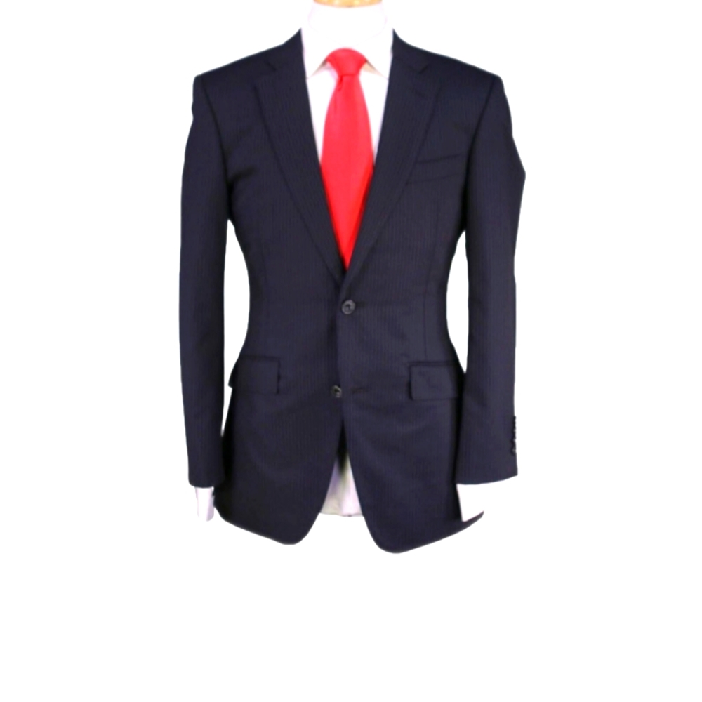 Richard James - Savile Row 38R - Black Pinstripe